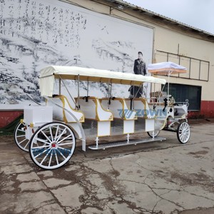 Carruaje de Caballos Premium para Turismo Real, Estructura de Cuatro Ruedas con Amortiguación, Personalizado para Exhibición en Sitios Históricos y Resorts - Product Image 5