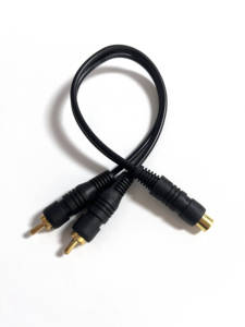 RCA 1-to-2 & 2-to-1 Audio <b>Cable</b> Male to Female Gold-plated Speaker Converter Splitter - Product Image 2