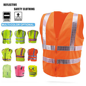 Vente en gros Gilet haute visibilité de haute qualité avec logo personnalisé Gilet de sécurité réfléchissant en maille avec poche - Product Image 1