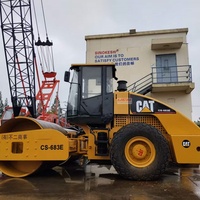 Rouleau vibratoire Caterpillar d'occasion de haute qualité, modèle CS683E 2023 avec moteur Caterpillar 3056E