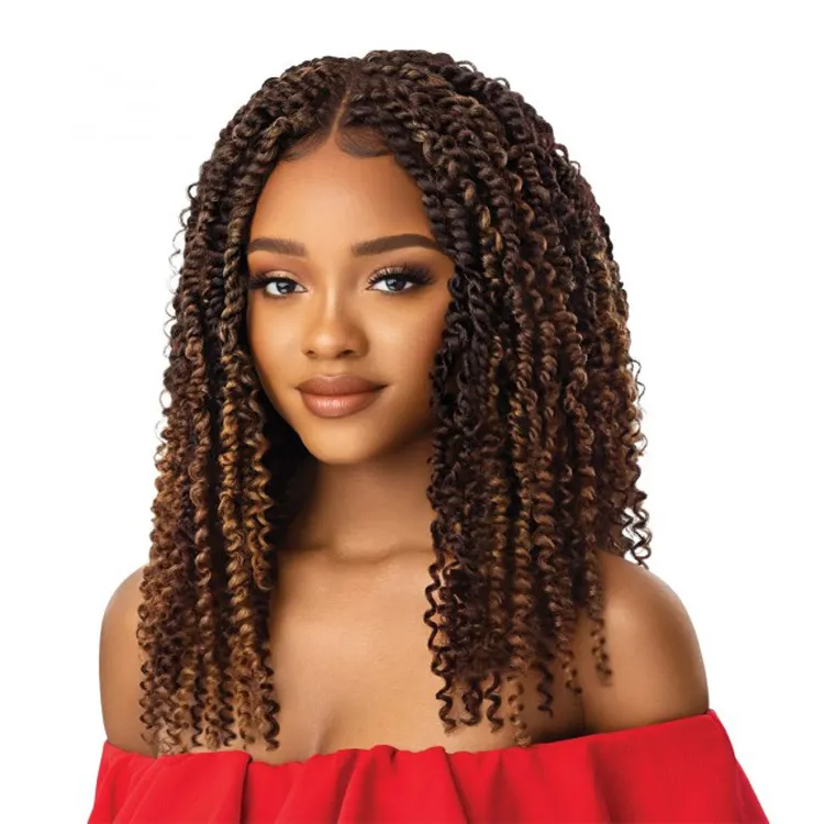 New Fashion Kinky Marley Crochet Extension Ombre Braid Pre Looped Water Wave Pre Twisted Passion Twist Crochet Hair