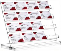 Support de présentation en acrylique pour cartes de visite, transparent, pour bureau, réunions, expositions, maison