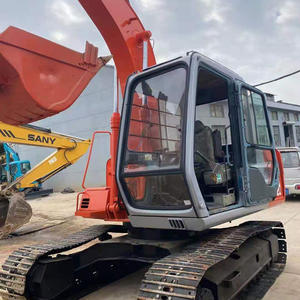 Excavadora Hitachi EX120 de 12 toneladas usada, excavadora hidráulica original japonesa sobre orugas, buenas condiciones, bajas horas de trabajo para la construcción - Product Image 6