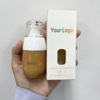 Base de Maquillaje Líquida de Cobertura Total, Resistente al Agua, Libre de Aceites, de Lujo, Marca Privada, Venta al Por Mayor