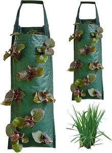 Sacs de culture pour plantes respirantes suspendues à l'envers Sacs de culture pour <span class=keywords><strong>fraises</strong></span> avec 8 poches Sac de plantation de légumes pour fleurs - Product Image 2