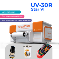 Impresora UV DTF de Escritorio Mini A3 de 30 cm SUBLISTAR con Cabezales de Impresión I3200, Máquina de Impresión de Etiquetas de Cristal con Película ab para Carcasas de Teléfono