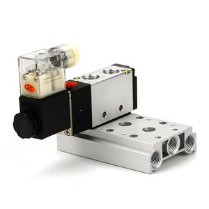 แผ่นเชื่อมต่อวาล์วโซลินอยด์อะลูมิเนียม DDE Dade Pneumatics 200 Type Manifold 4V210 4V220 V230 - Product Image 5