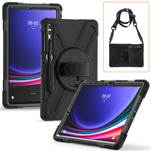 Chống Sốc Rugged Silicone Trường Hợp Đối Với Samsung <span class=keywords><strong>Galaxy</strong></span> Tab S9 Cộng Với S8 Cộng Với S7 Cộng Với Bảo Vệ Cover Quay Lại Với PC Chất Liệu - Product Image 3