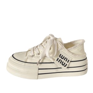 Zapatillas Deportivas Casuales de Lona para <span class=keywords><strong>Mujer</strong></span>, Estilo <span class=keywords><strong>Tenis</strong></span>, Vulcanizadas, con Plataforma, para Correr, Skateboard, Venta al Por Mayor 2026 - Product Image 4