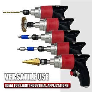 Compact 1/4" <b>Air</b> Impact Driver with Quick Release Ideal for Sockets, <b>Drill</b> Bits, and Wire Brushes - Product Image 6