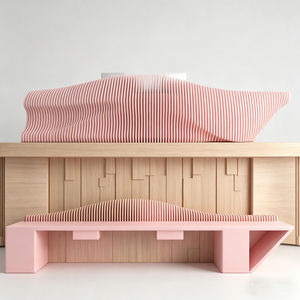 Comptoir d'accueil en bois haut de gamme, projet personnalisé pour bureaux de vente immobilière, centres commerciaux, aéroports, mobilier de service - Product Image 2