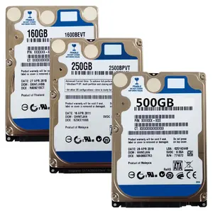 זול משופץ מחשב נייד 2.5 אינץ 160gb 250gb 320gb 500gb 750gb 1tb 2tb sata פנימי כוננים קשיחים hdd