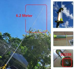 Antenne de radio CB robuste de 10 mètres, 11 mètres, 6,0 mètres, 20 pieds, 100W, 27 MHz, omnidirectionnelle, pour base - Product Image 4
