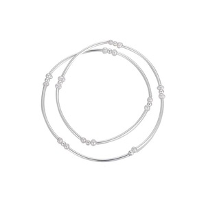 สร้อยข้อมือมุกสองชั้นเงินแท้ S925 สำหรับผู้หญิง สวมใส่ได้ทุกวัน เครื่องประดับมุกเทียมสีขาว - Product Image 5