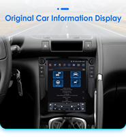 CARUPEZ Autoradio Android 9,7 pouces avec GPS intégré et lecteur de carte SD pour Peugeot 3008 2010-2017 (uniquement pour climatisation automatique) Style Tesla vertical
