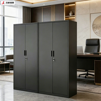 Armoire de rangement en métal JIUSHUN moderne à 2 portes pour bureau, garage, avec étagères réglables, en acier