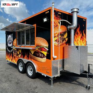 รถพ่วงบรรทุกเร็ว ปี 2026 พร้อมครัวเคลื่อนที่ครบครัน สำหรับทอดปลา ทำไอศกรีม พิซซ่า ทอดมันฝรั่ง โครงสร้างไฟเบอร์กลาสและอะลูมิเนียม - Product Image 6