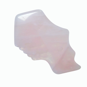 Piedra Gua Sha de Cuarzo Rosa Natural con Diseño de Dientes de Sierra, Tabla Facial Gua Sha de Cristal de Cuarzo Rosa, Herramienta de Masaje para Cara, Cuello y Cuerpo para el Cuidado de la Piel - Product Image 6