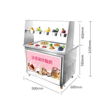 Kolice Commercial fried ice cream machine,rolled ice cream machien,fry ice  cream roll machine -21''X21 single square pan - AliExpress