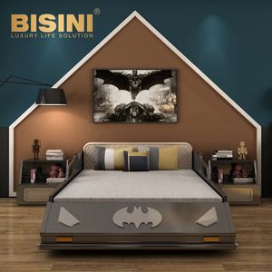 Genial, muebles de los niños <span class=keywords><strong>Batman</strong></span> coche cama con mesita de noche gran oferta niños cuartos de empleadas conjunto - Product Image 2