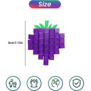 Jouet anti-stress en forme de cube de raisins imprimé en 3D, très populaire sur TikTok, jouets éducatifs pour enfants atteints de TDAH et d'autisme - Product Image 3