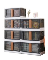 Organisateur de rangement pour la maison Armoire de rangement sans installation Boîte de rangement pour vêtements pliable à double porte de grande capacité Carton CLASSIC