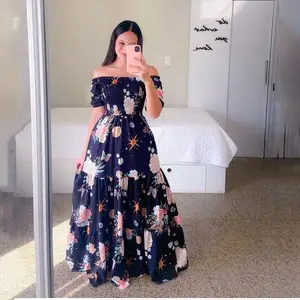 Бальное платье с цветочным принтом