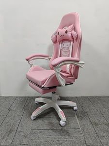 <span class=keywords><strong>Silla</strong></span> de juego <span class=keywords><strong>rosa</strong></span> con marco blanco con reposapiés Patrón de gato lindo Sillas gratuitas personalizadas <span class=keywords><strong>Silla</strong></span> de carreras de computadora para jugadores para niñas <span class=keywords><strong>y</strong></span> mujeres - Product Image 4