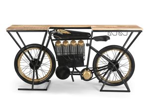 Mesa de Bar de la Mejor Calidad, Colección Iron/WD Cycle, Acabado Negro/Mango Ar, Material de Metal/Madera de Mango, Precio al por Mayor - Product Image 5