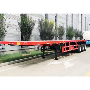 Semirremolque <span class=keywords><strong>de</strong></span> Plataforma <span class=keywords><strong>de</strong></span> Acero <span class=keywords><strong>de</strong></span> 3 Ejes <span class=keywords><strong>de</strong></span> Alta Resistencia, Capacidad <span class=keywords><strong>de</strong></span> 50 Toneladas, Nuevo, Remolques para Camiones <span class=keywords><strong>de</strong></span> Contenedores <span class=keywords><strong>de</strong></span> 30 pies y 40 pies - Product Image 3