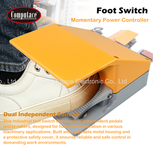 Pédale de commande double FS-502-2 10A 220V/380V AC robuste avec protection pour machine industrielle - Product Image 5