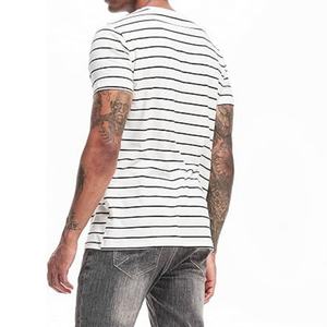 เสื้อยืดผู้ชายพิมพ์ลายทาง ผ้าฝ้าย 100% ขนาดใหญ่พิเศษ สกรีนโลโก้ตามสั่ง สำหรับผู้ชาย - Product Image 5