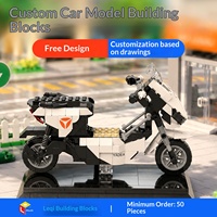 Modèle de voiture électrique et de moto en blocs de construction en plastique ABS personnalisables, assemblage de petites pièces, cadeau créatif culturel d'entreprise