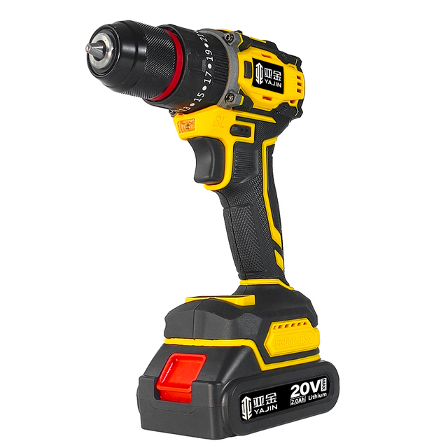 YaJin Lightweight Impact Drill Machine Easy-to-Use Rechargeable Battery Cordless Power Tool for Makita Plug Battery