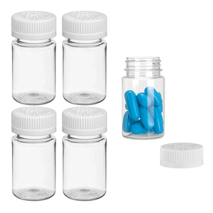 Botella Transparente de PET con Tapa CRC, Envase para Suplementos Farmacéuticos a Prueba de Fugas de Grado Alimenticio - Product Image 1