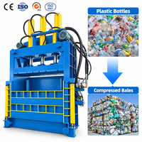 Presse à balles automatique haute vitesse pour plastique, bouteilles PET, déchets de papier et carton – Compacteur hydraulique vertical