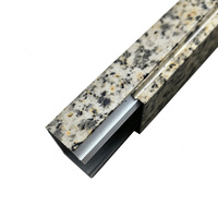 Goulotte carrée en aluminium résistante à la chaleur, motif marbre, pour câblage décoratif