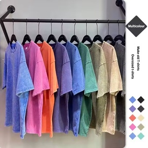 Camisetas Vintage de Alta Calidad, 230 GSM, Camiseta Extra Grande, 100% Algodón, Camiseta con Efecto Envejecido, Logotipo Personalizado, Impresión Serigráfica, Camisetas para Hombre - Product Image 3