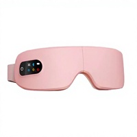 Masque de massage oculaire portable avec chaleur, vibration et télécommande sans fil, rechargeable par USB pour le sommeil
