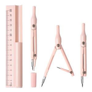 Đồ dùng học tập màu sắc tươi sáng công cụ chính xác trở lại học sinh Toán Hình Học la bàn vẽ la bàn bằng bút chì - Product Image 1