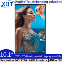 XOT 10,1 Zoll TFT LCD-Bildschirm mit LED-Hintergrundbeleuchtung, 800x1280 Auflösung, MIPI 40-Pin-Schnittstelle, ILI9881C-Treiber-IC, 350cd/m²