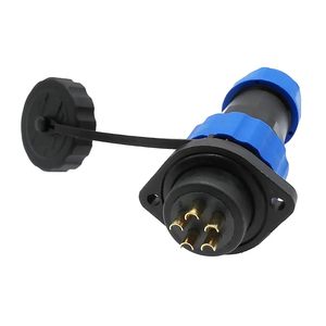 Conector IP68 Cable SD20 con conector de brida de 2 orificios 2/3/4/5/6/<span class=keywords><strong>7</strong></span>/8/9/12/14Pin Material de contacto de cobre Conector SP20 - Product Image 5