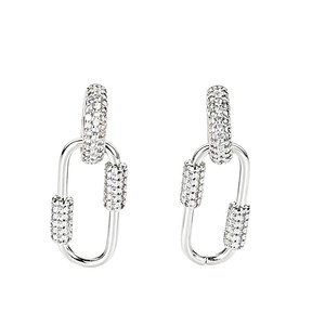 Pendientes de tuerca de moissanita VVS GRA de corte redondo con diseño de cola de pez de líneas simples, rellenos de oro de 14K, joyería de uso diario para mujer - Product Image 1