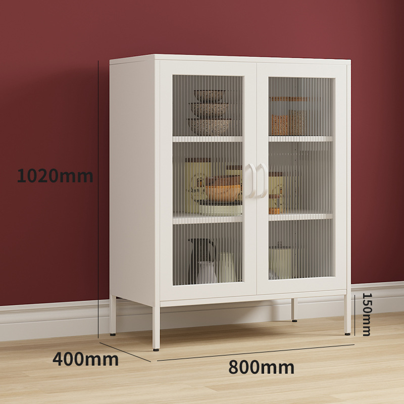 Puertas dobles blancas con paneles frontales cuadrados-vidrio arcoíris