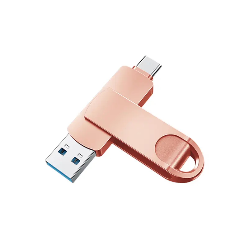 아마존 핫셀 사진 전화 스틱 회전 금속 타입-C 금속 USB C 플래시 드라이브 3.0 U 디스크 메모리 스틱 사용자 정의 로고 OTG Pendrive