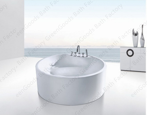 Baignoire circulaire pour central dans le <span class=keywords><strong>bain</strong></span>, perles <span class=keywords><strong>de</strong></span> <span class=keywords><strong>soleil</strong></span> en acrylique, sans couture, pour 2 personnes, 135x135 x cm - Product Image 2