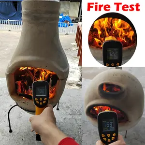 Hot Selling Factory Direct Outdoor Wood Fired Clay Chiminea Garden Outdoor Pizza Oven