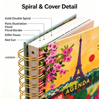Carnet de gratitude et agenda personnalisé avec couverture rigide en PP imprimée et logo – Option cadeau