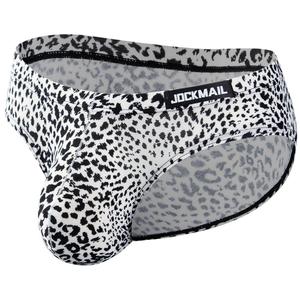 Intimo Maschile di Marca alla Moda, <span class=keywords><strong>Sexy</strong></span>, con Stampa Leopardo delle Nevi, Traspirante, Antibatterico, ad Asciugatura Rapida, a Vita Bassa, in Maglia - Product Image 1