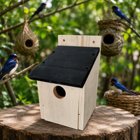 Nichoir hexagonal en bois écologique résistant aux intempéries pour oiseaux sauvages, à suspendre en extérieur, durable et décoratif